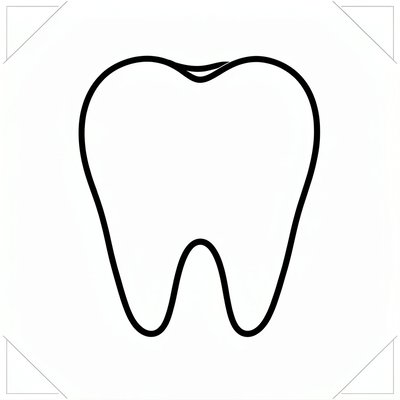 Szablon ząbka — prosty kształt