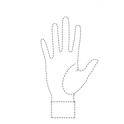 Szablon: Odciski dłoni do choinki