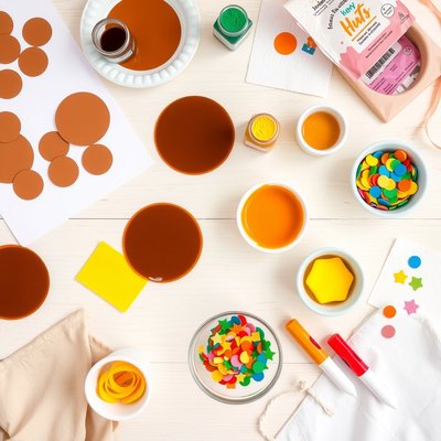 Zestaw materiałów — widok z góry