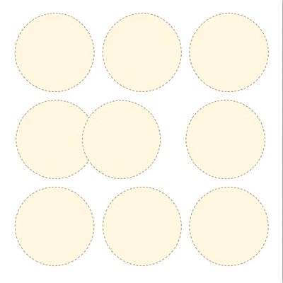 Kółka twarzy — szablony (beżowe pola do twarzy)