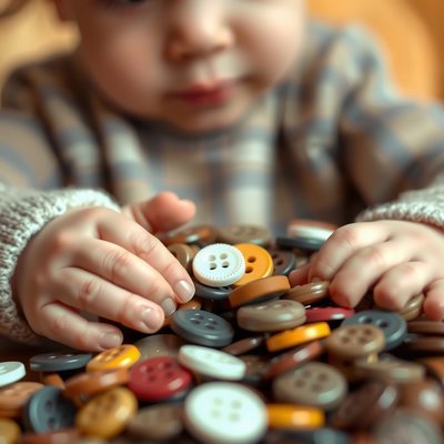 Zdjęcie aktywności sensorycznej — dotykanie guzików