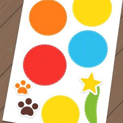 Szablony chusteczek i kółek do wycięcia