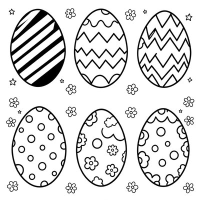 Kolorowanka — jajeczka do kolorowania