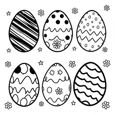 Kolorowanka — jajeczka do kolorowania