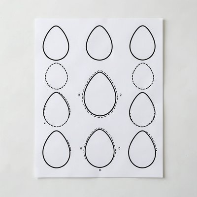 Szablony papierowych jajek (arkusz do drukowania)