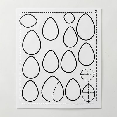 Szablony papierowych jajek (arkusz do drukowania)