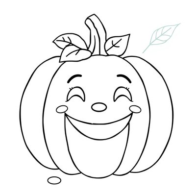 Kolorowanka — Uśmiechnięta dynia