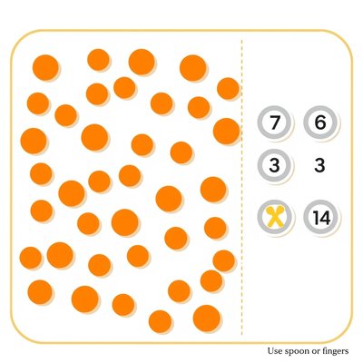 Mini zadanie manipulacyjne — Zbieramy nasionka (matka do wydruku)