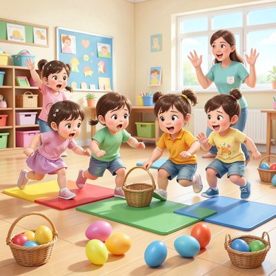 Pisankowy taniec i zbieranie kolorów — scena zbierania