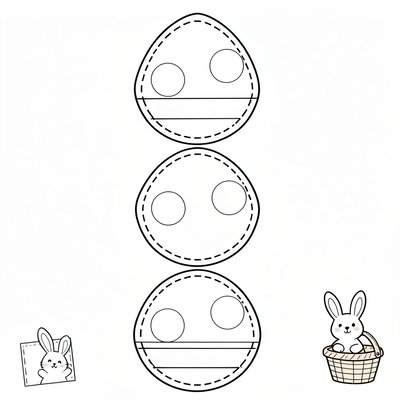 Szablon: Papierowe jajko do wycięcia (pre-cut)