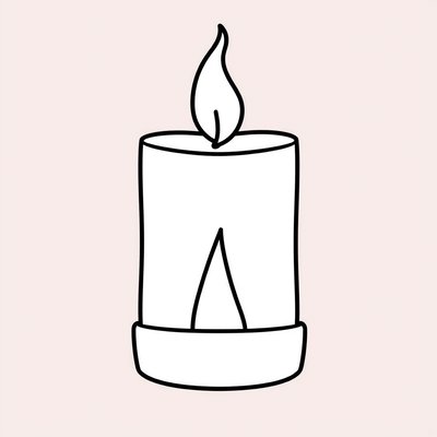Kolorowanka: Łatwa świeczka do kolorowania