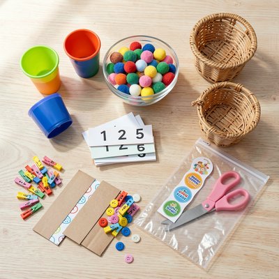 Zestaw materiałów - flatlay dla nauczyciela