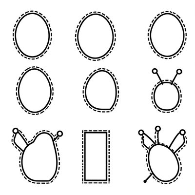 Arkusz tułowii i antenek (do wycinania)