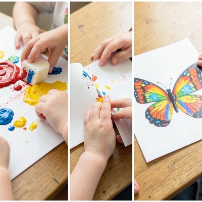 Krok po kroku — technika odbicia (triptych)