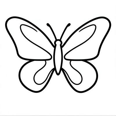 Szablon konturu motylka (duży)