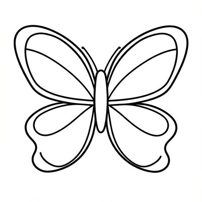 Szablon konturu motylka (duży)