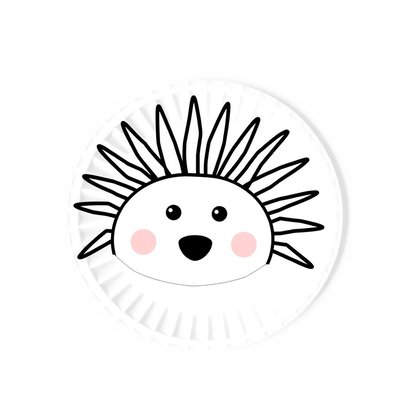 Szablony do wydruku: kontury (głowa, paski, talerzyk)