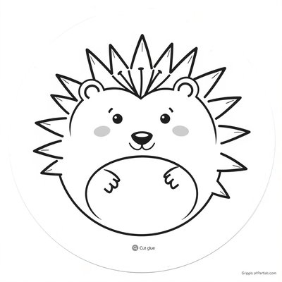 Szablony do wydruku: kontury (głowa, paski, talerzyk)