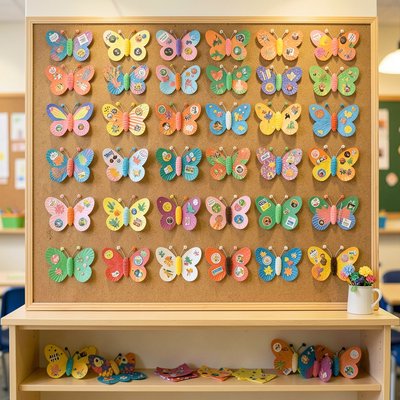 Wystawka prac na tablicy