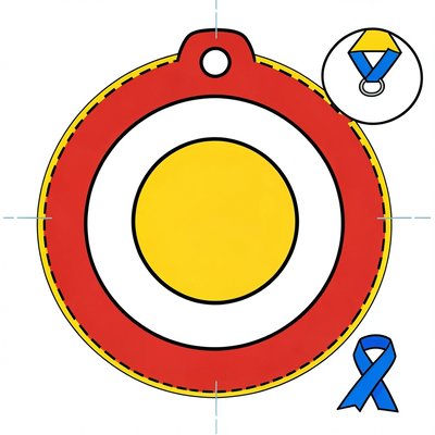 Medal — szablon do wycinania