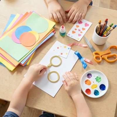 Zdjęcie materiałów — widok z góry