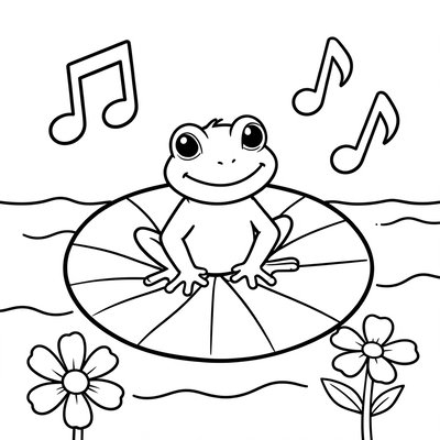 Kolorowanka — Mała żabka
