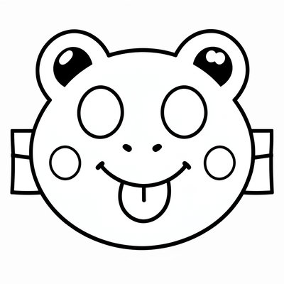 Szablon maski żabki