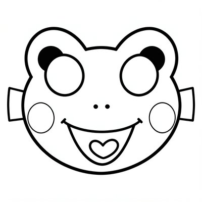 Szablon maski żabki