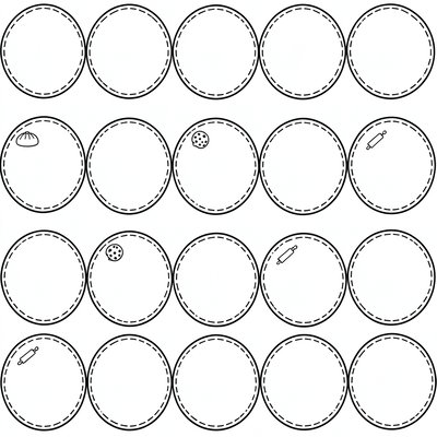 Szablony etykiet na talerzyki (okrągłe)