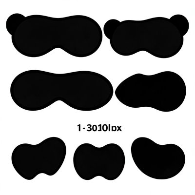 Czarne łatki i uszka - zestaw szablonów