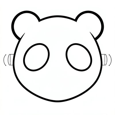 Szablon maski pandy (do wycięcia)