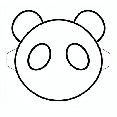 Szablon maski pandy (do wycięcia)