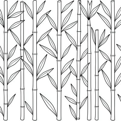 Tło bambusowe - kolorowanka