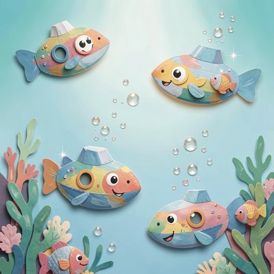 Ilustracja dekoracyjna — Podwodny świat