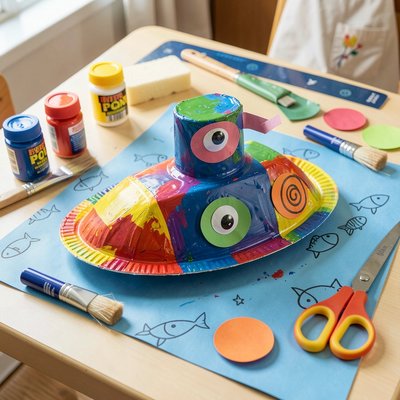 Wizualny przykład: gotowa łódź podwodna (fotorealistyczna scena)