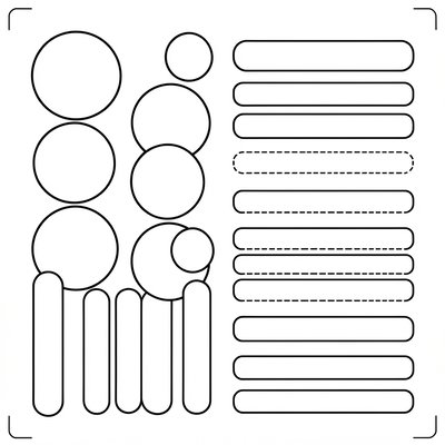 Szablony do wycięcia (koła i promyki)