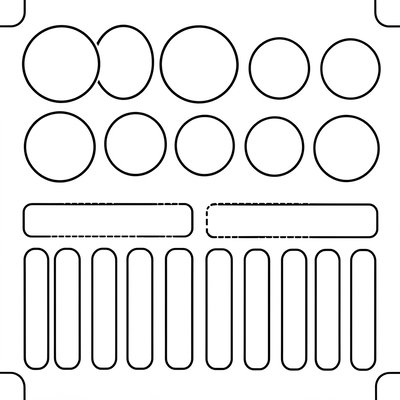 Szablony do wycięcia (koła i promyki)