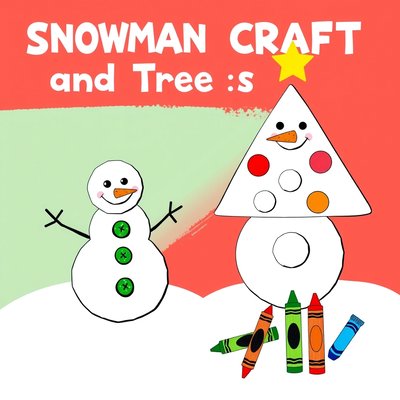 Okładka zajęć: Bałwanek i choinka