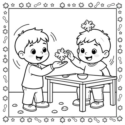 Kolorowanka — Równowaga z płatkiem