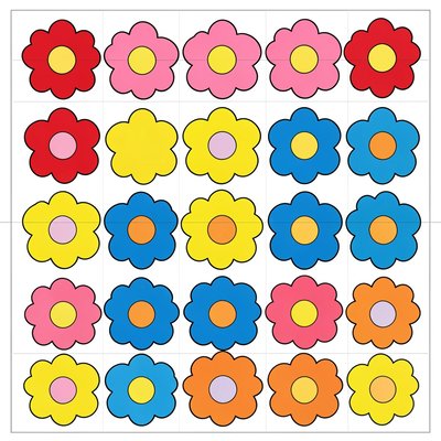 Arkusz do wycięcia: płatki i środki