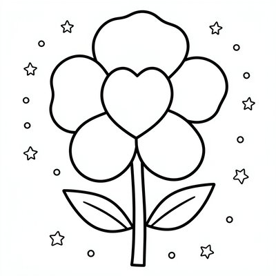 Kolorowanka — papierowy kwiatek