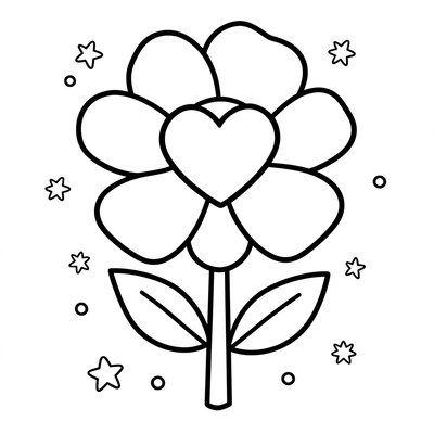 Kolorowanka — papierowy kwiatek