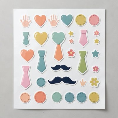 Arkusz naklejek i stempli dekoracyjnych