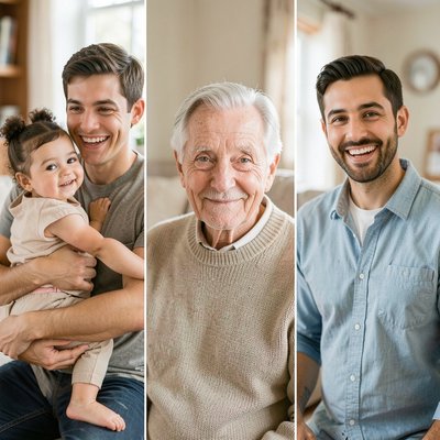 Portrety mężczyzn — tata, dziadek, pan (zbiór zdjęć)