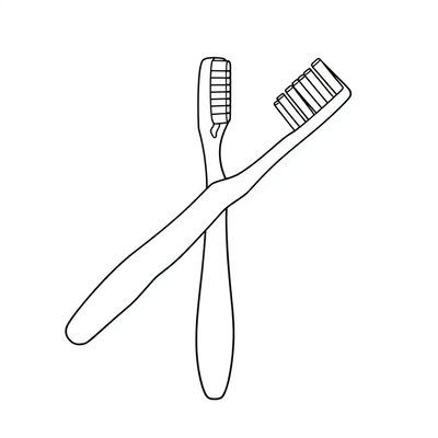 Szablon do dekoracji szczoteczki (wycinanka)