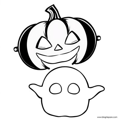Szablony masek: dynia i duch
