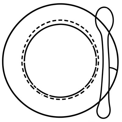 Talerzyk do wycięcia — szablon