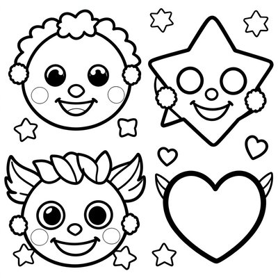 Kolorowanka - maski do dekoracji