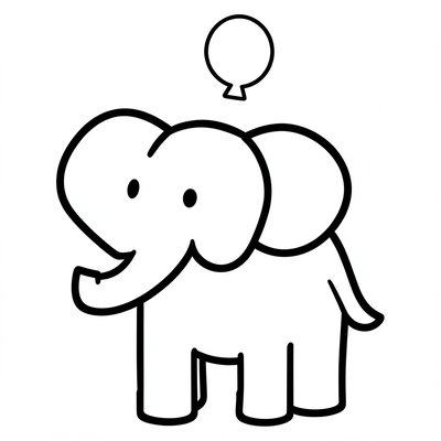 Strona do kolorowania — proste zwierzątko