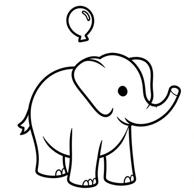 Strona do kolorowania — proste zwierzątko